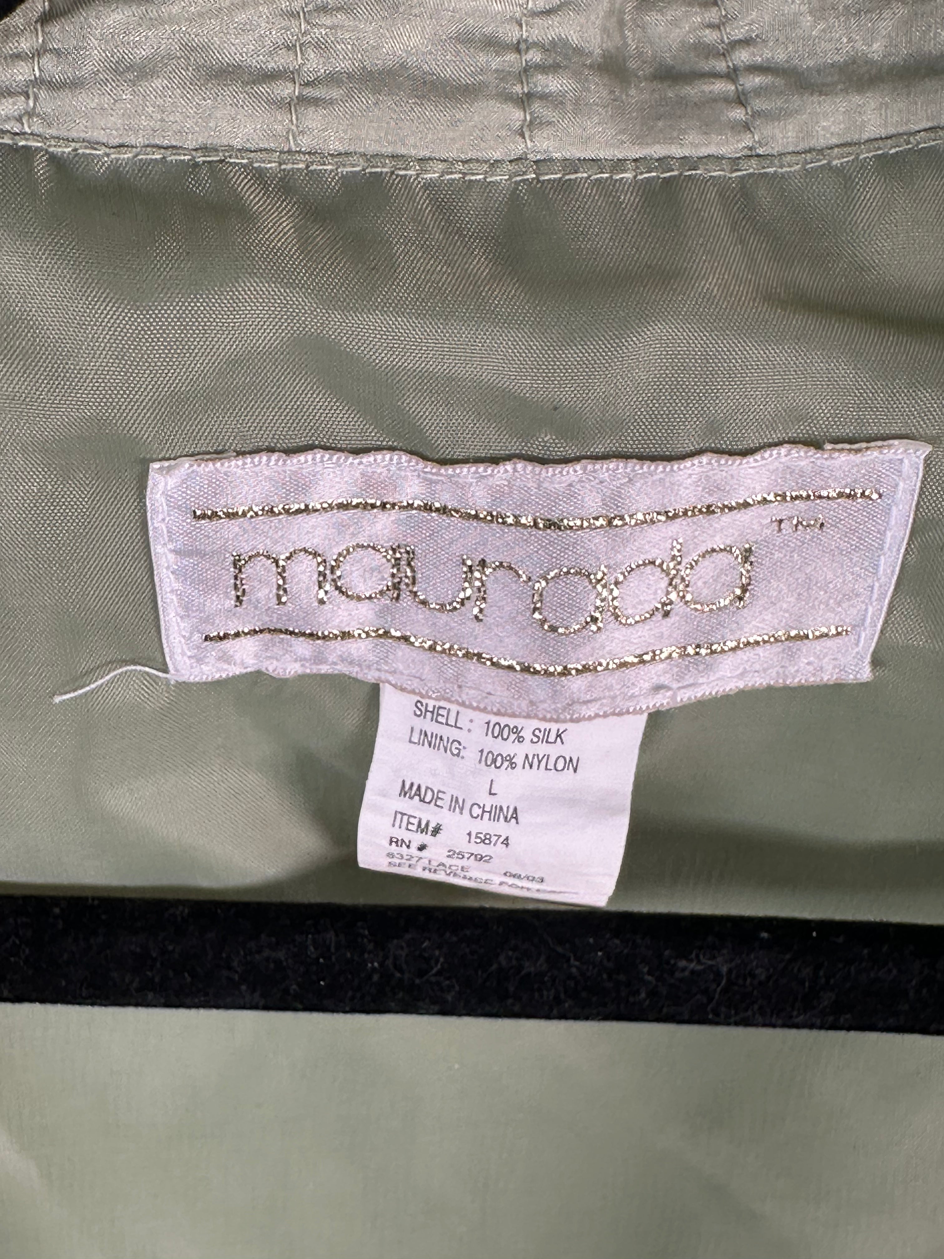 Vintage 90s Silk Beaded Embellished Bomber Jacket – Size Large