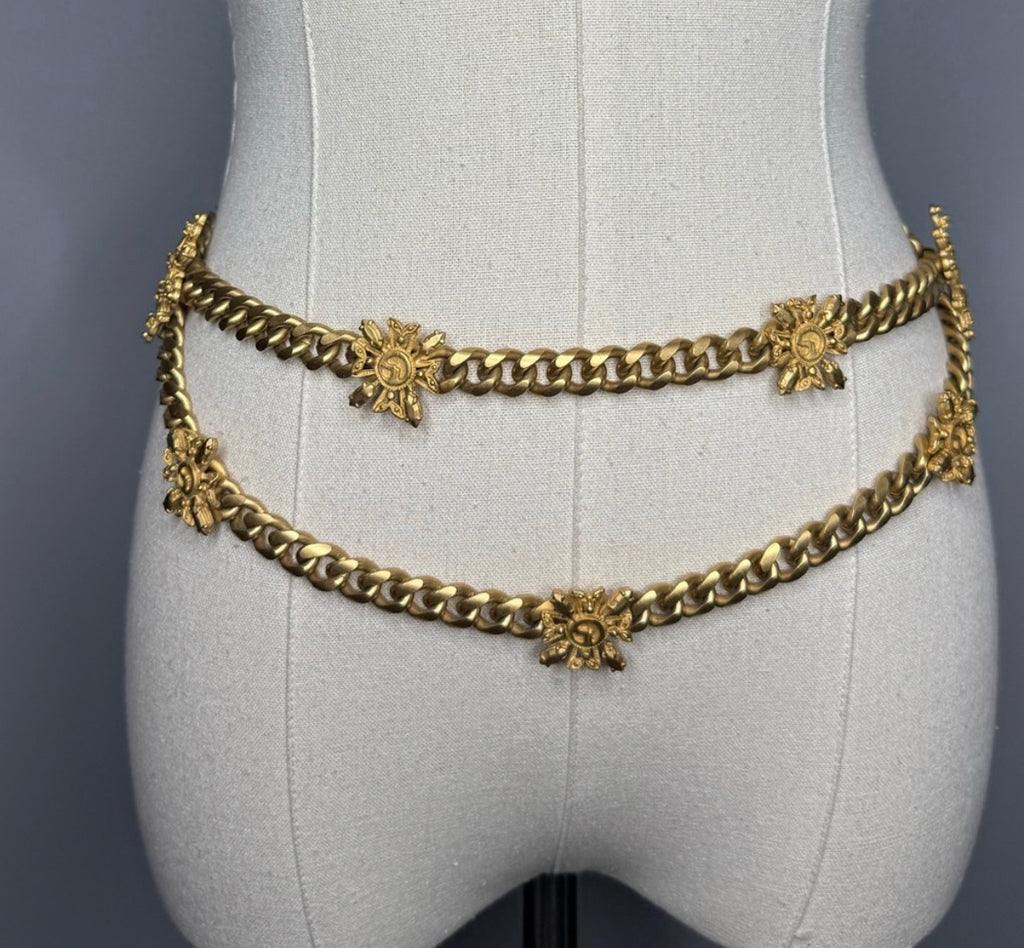 St. John Gold Chain Logo Belt
