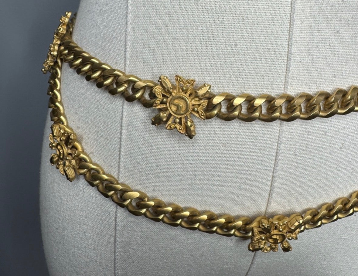 St. John Gold Chain Logo Belt