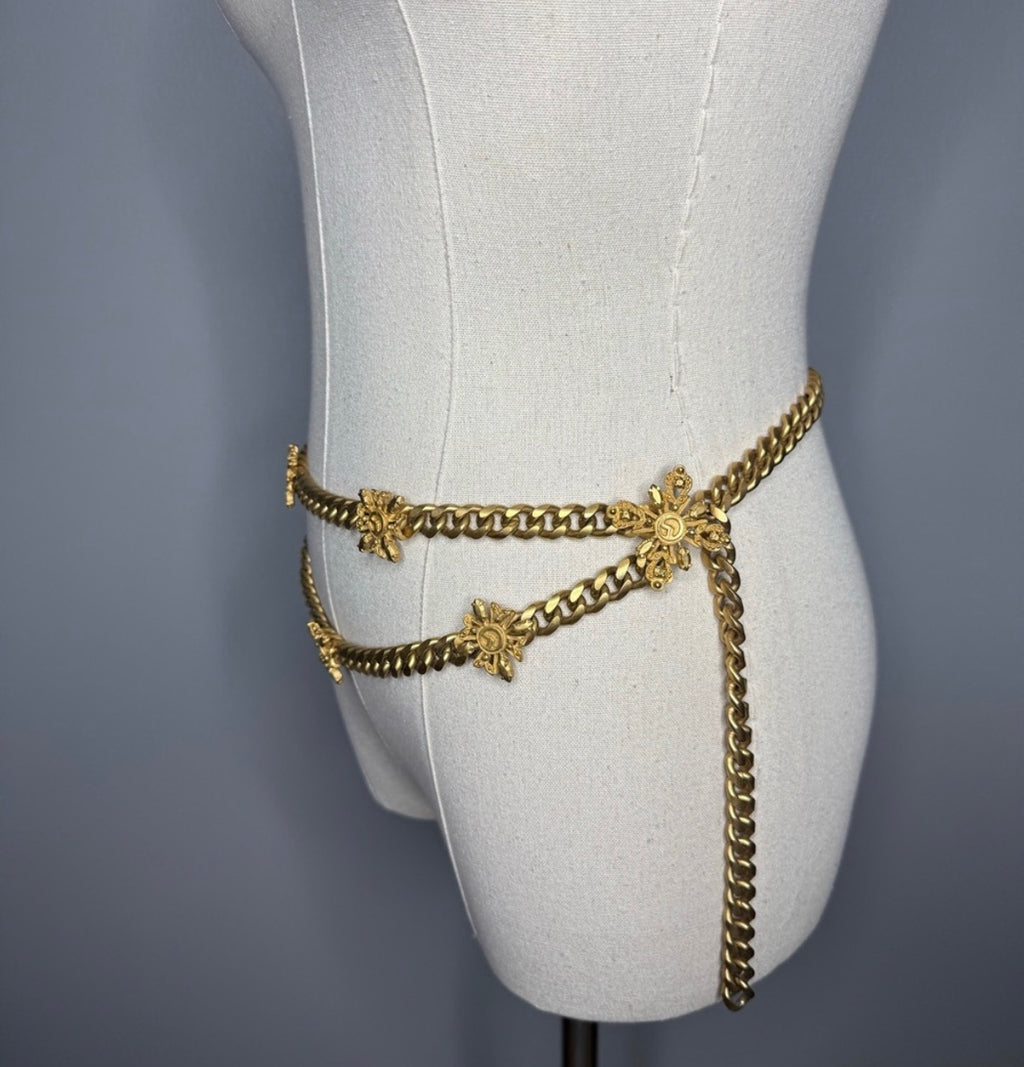 St. John Gold Chain Logo Belt