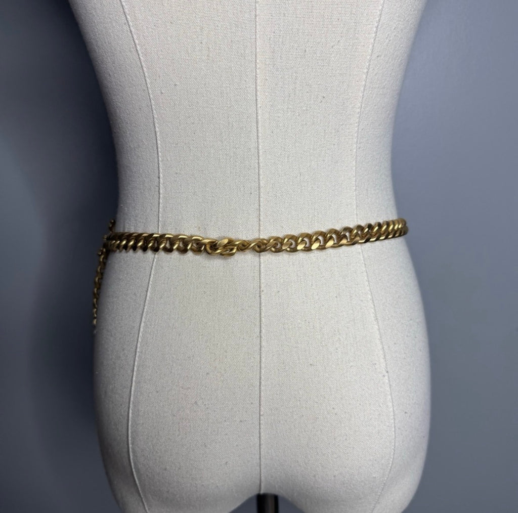 St. John Gold Chain Logo Belt