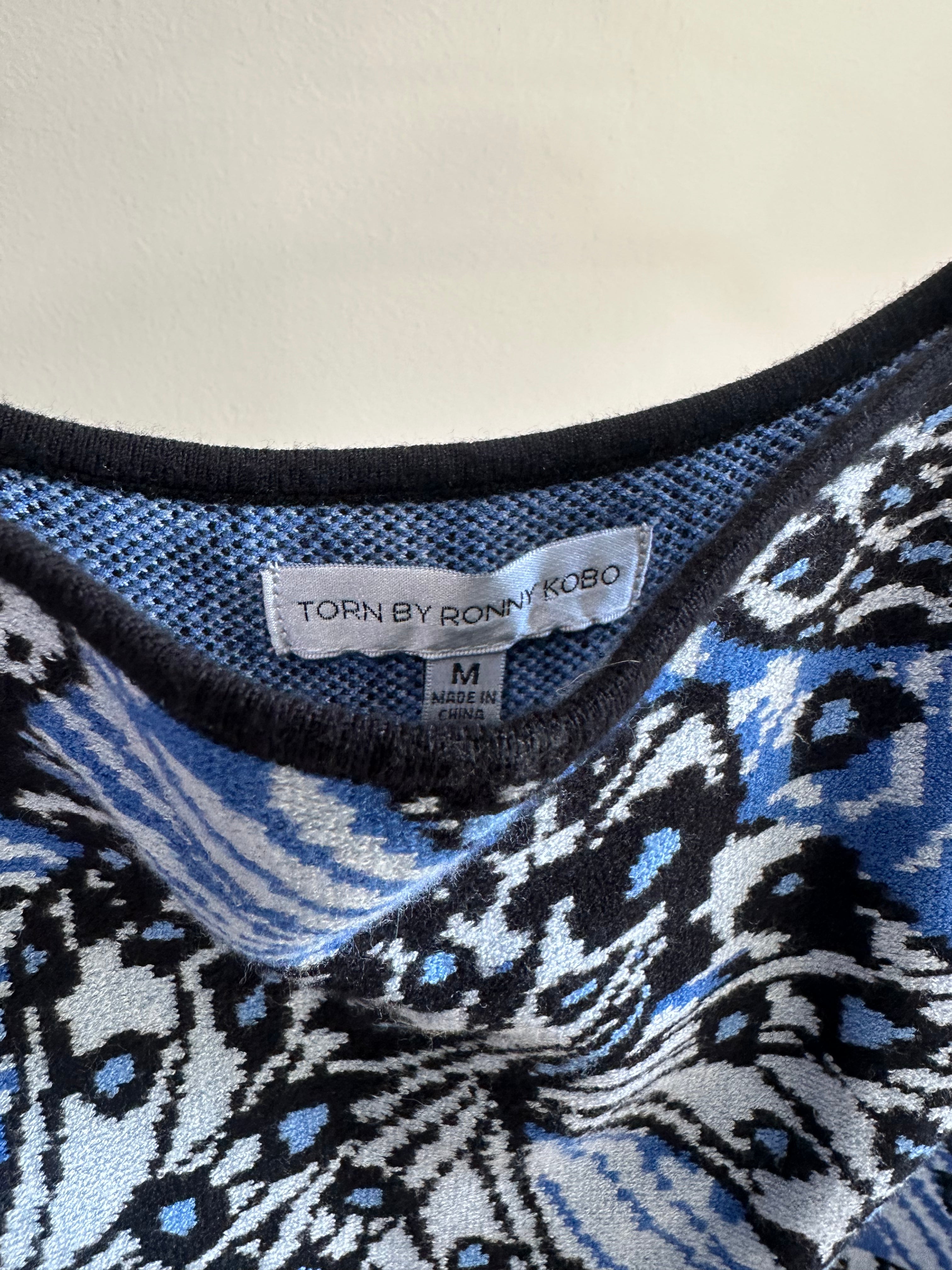 Torn by Ronny Kobo Printed Mini Dress