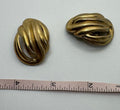 1980s Vintage Givenchy Gold Twisted Rope Clip-On Earrings
