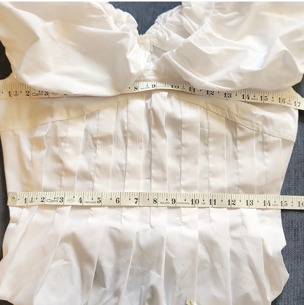 Vintage Puff Sleeve Pleated Silk Blouse Top – Made in Korea