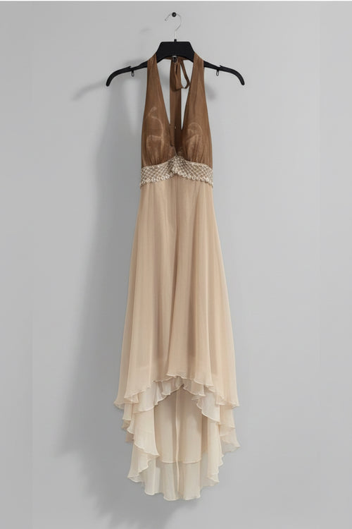ABS by Allen Schwartz Beaded Halter Gown — Size 8