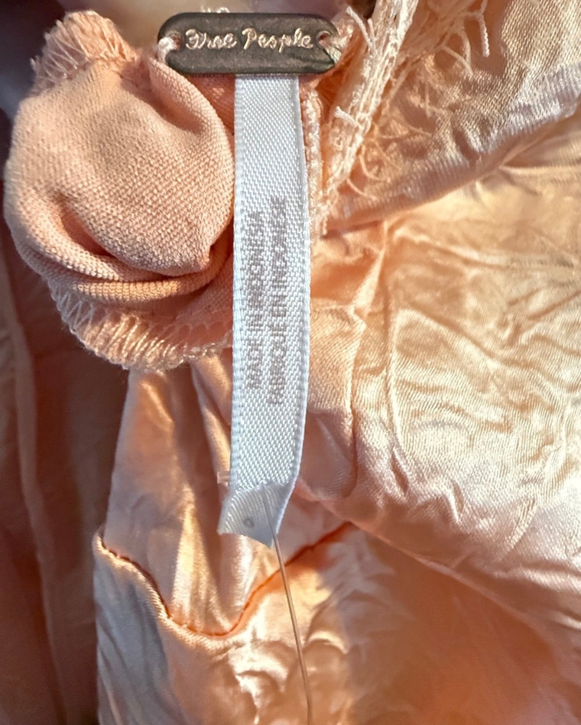 Free People Peach Satin Slip Maxi Dress — New With Tags, Size 6