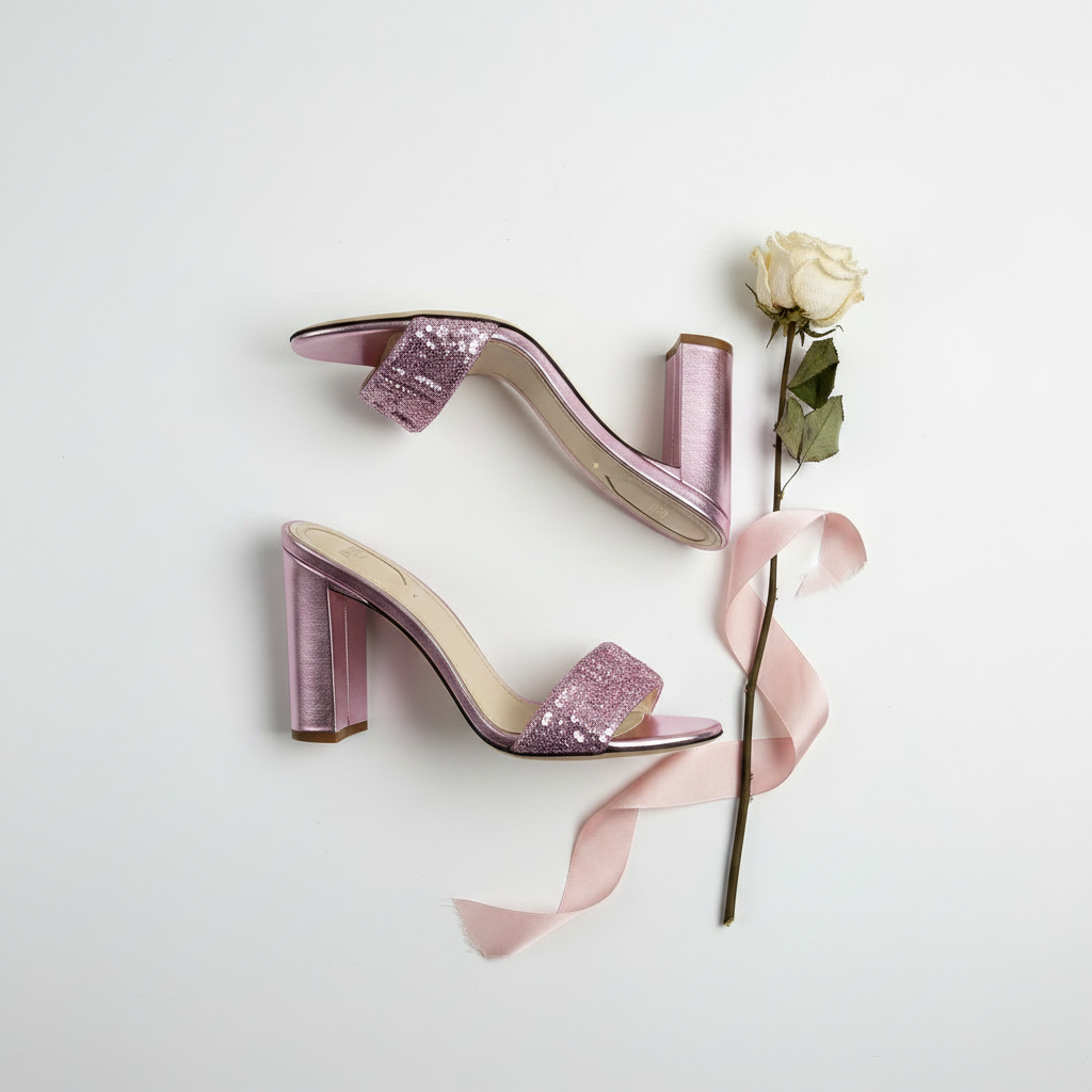 Fendi Crystal FF Mules — Flat Lay Editorial
