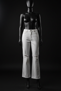 Pistola White Bootcut Distressed Jeans — Editorial