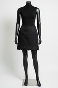 Vintage Etro Black Brocade Skirt — Black Mannequin Studio Editorial