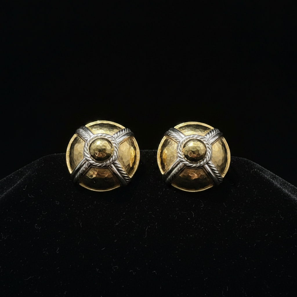 Vintage Givenchy Dome Clip-On Earrings — Editorial