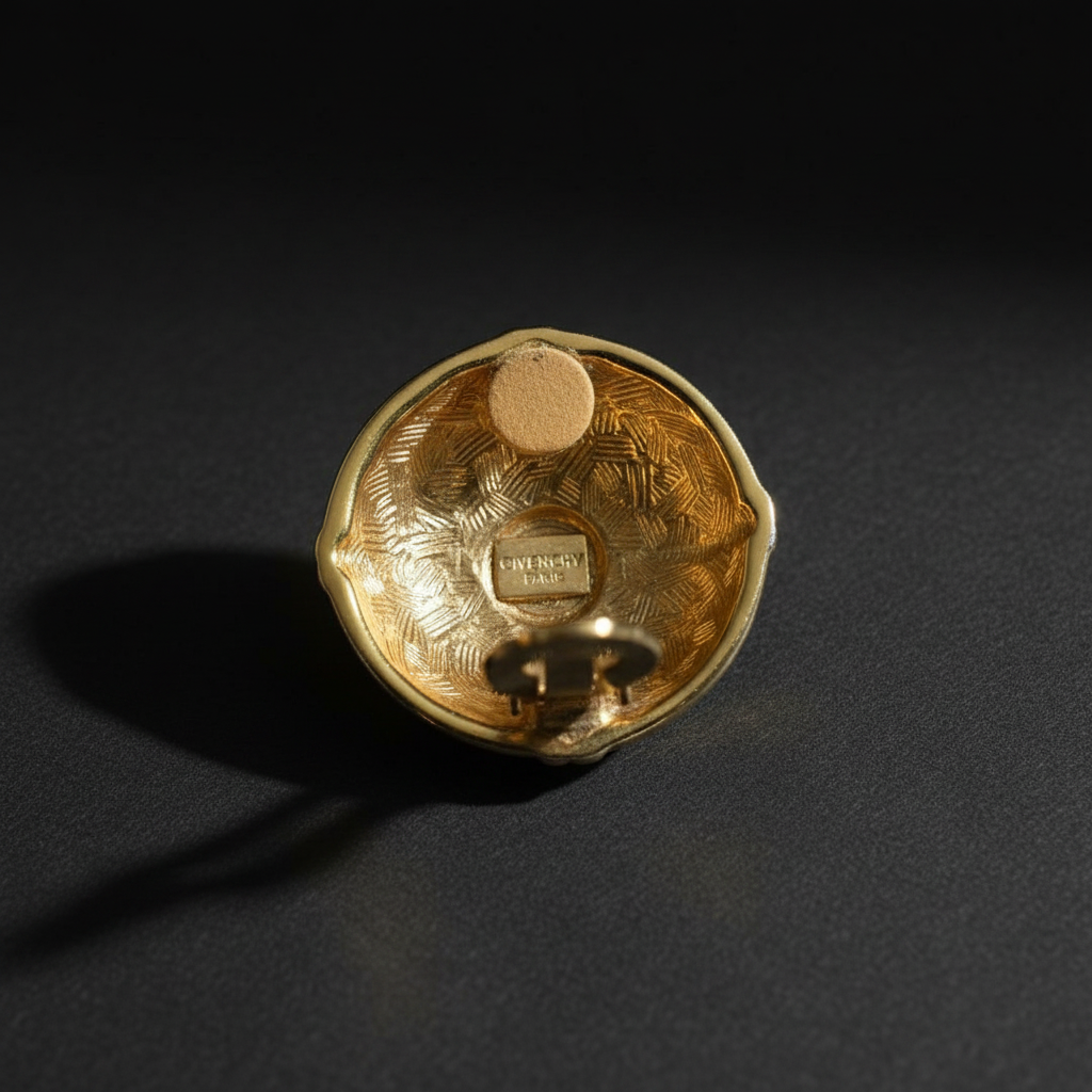 Vintage Givenchy Earring — Back Logo Detail Editorial