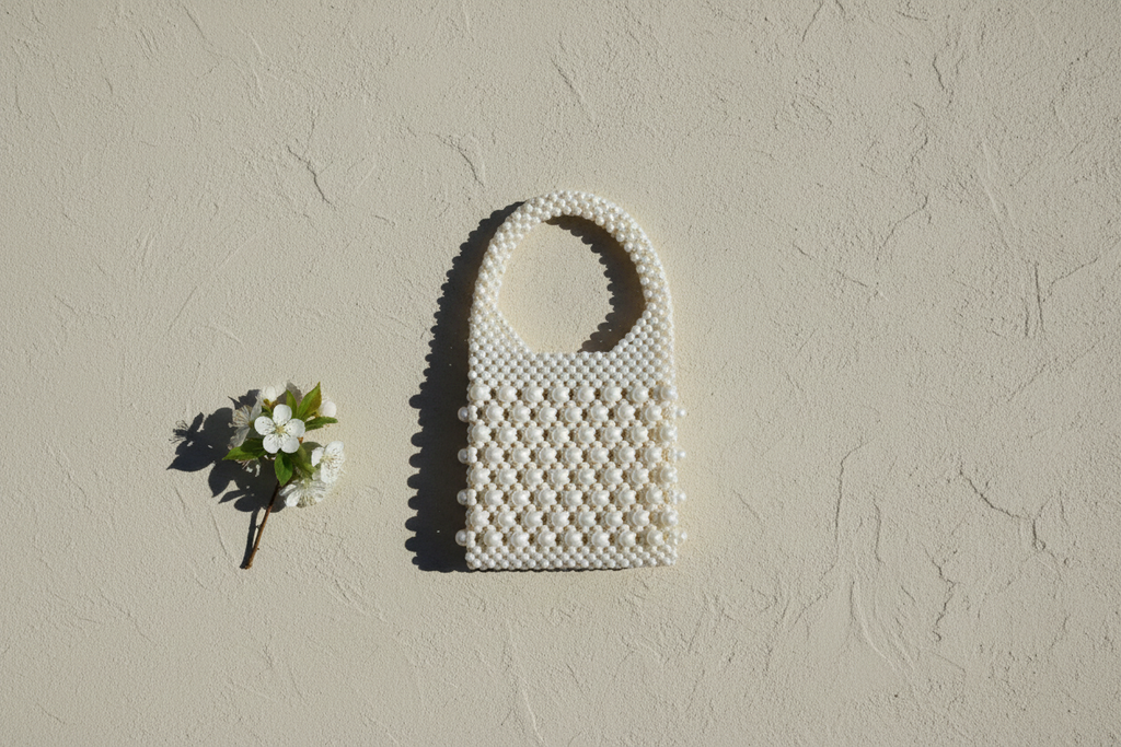Vintage Pearl Handbag - Minimalist Editorial