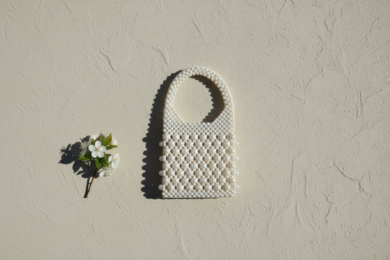 Vintage Pearl Handbag - Minimalist Editorial